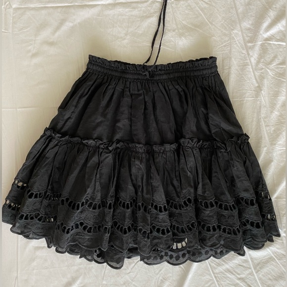 Seven Wonders Alannah Short Cotton Skirt Black Lined Size US 4 fits like XS - Picture 2 of 15